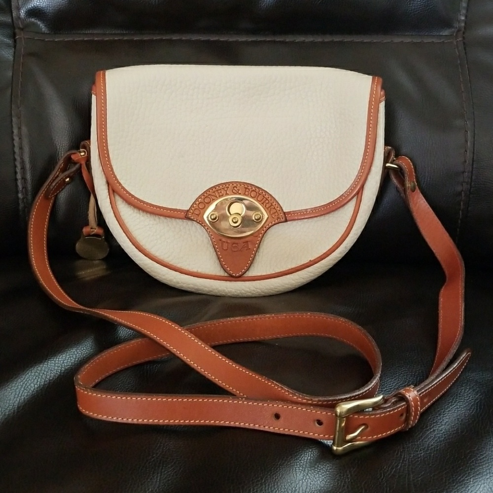 90's Vintage Dooney & Bourke AWL Cavalry crossbody - Picture 2 of 7